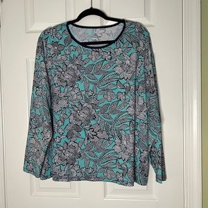 Lands End Plus Size Swim Shirt/Rash Guard